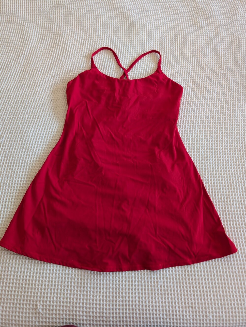 Halara Bright Red Easy Peezy Dress Active wear Medium